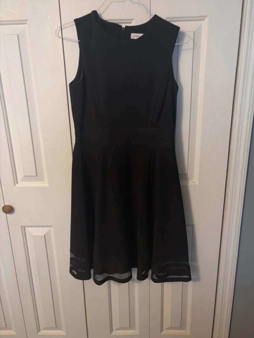 Calvin Klein Black Sleeveless Fit-and-Flare Dress